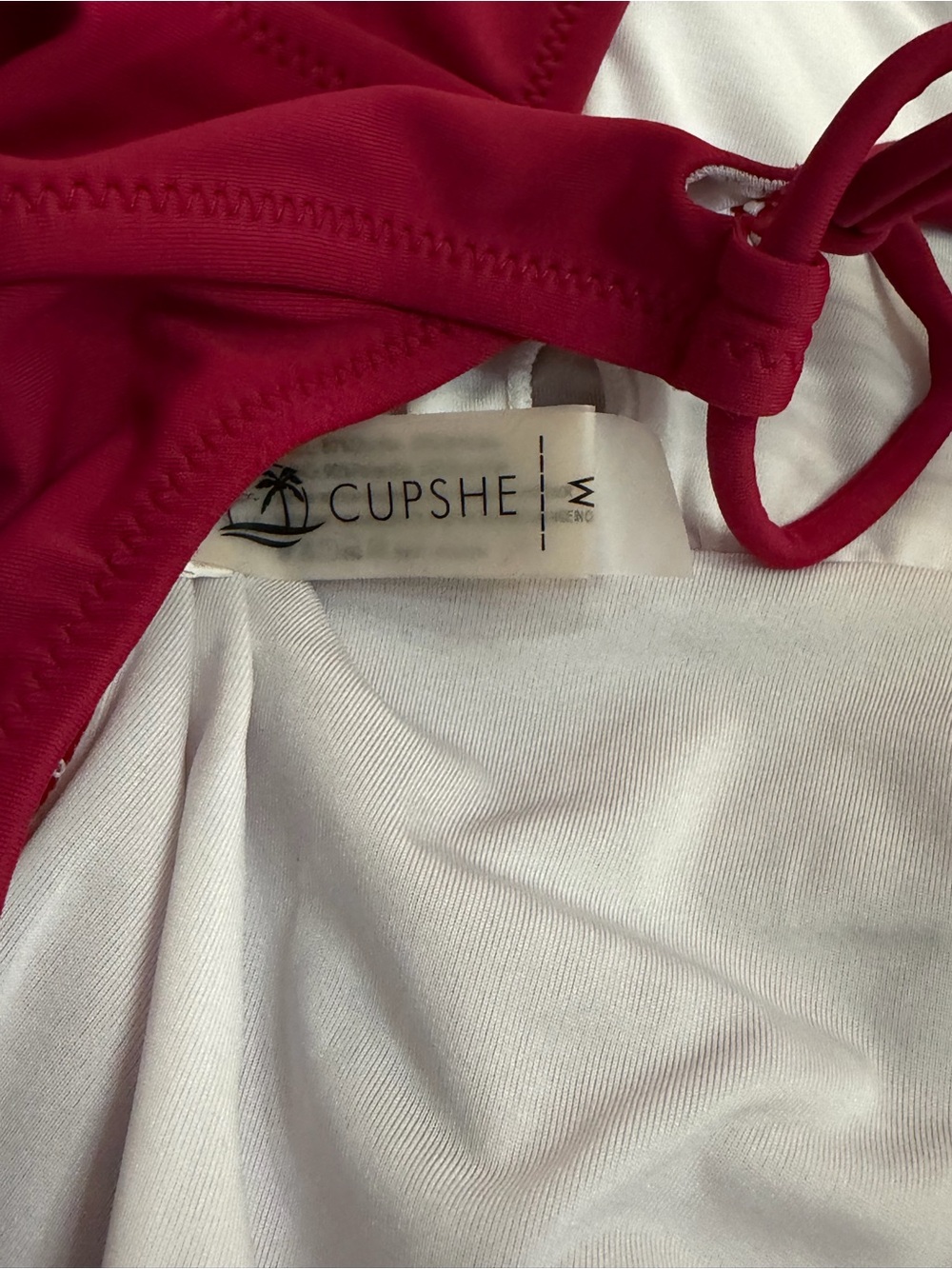 Cupshe Fuchsia Ruffle Strapless One-Piece - Picture 4 of 4